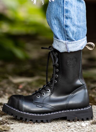 10 Eyelets Boots Steel