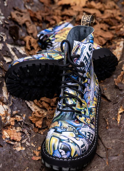 8 Eyelets Boots Steel