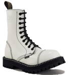 Steel Boots 10 Eyelets White