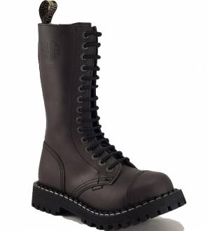 Steel Boots 15 Eyelets Brown