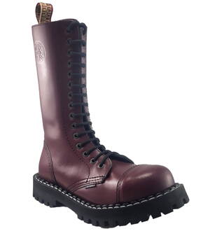 Steel Boots 15 Eyelets Burgundy