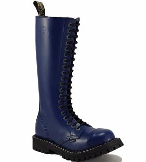 Steel Boots 20 Eyelets Blue