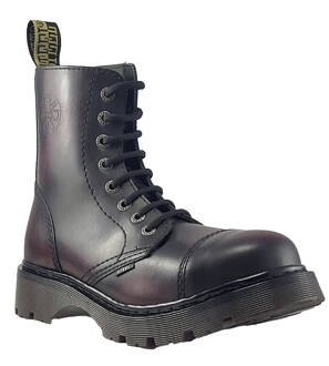 Steel Boots 8 Eyelets Burgundy Rub Off Air Steel Boots 8 Eyelets Burgundy Rub Off Air