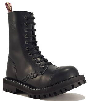 Steel Boots 10 Eyelets Black