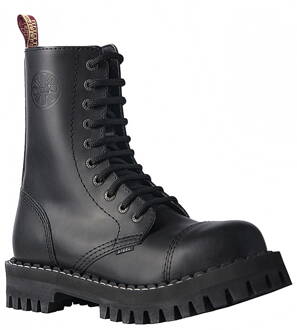 Steel Boots 10 Eyelets Black Monster
