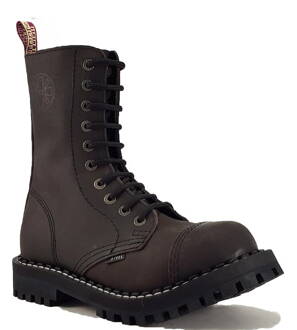 Steel Boots 10 Eyelets Brown