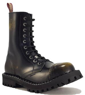 Steel Boots 10 Eyelets Yellow Rub Off