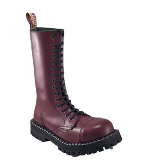Steel Boots 15 Eyelets Burgundy