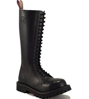 Steel Boots 20 Eyelets Black