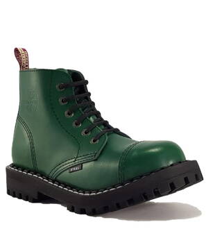 Steel Boots 6 Eyelets Green