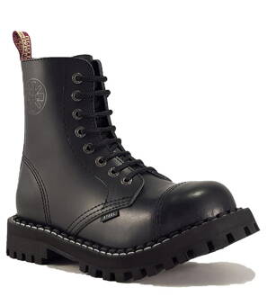 Steel Boots 8 Eyelets Black