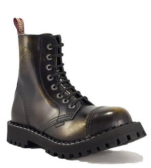 Steel Boots 8 Eyelets Yellow Rub Off