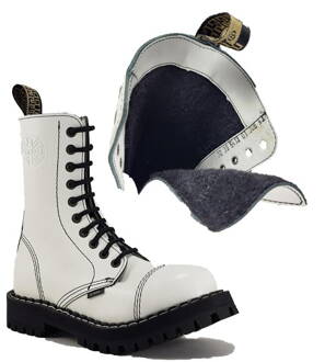 Steel Boots 10 Eyelets White Warm