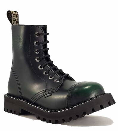 Steel Boots 8 Eyelets Green Rub Off