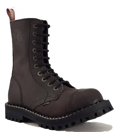 Steel Boots 10 Eyelets Brown