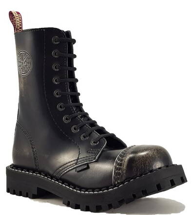 Steel Boots 10 Eyelets White Rub Off