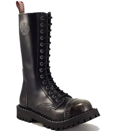 Steel Boots 15 Eyelets White Rub Off