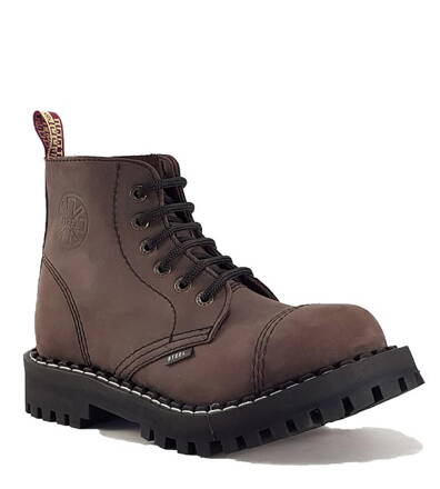 Steel Boots 6 Eyelets Brown