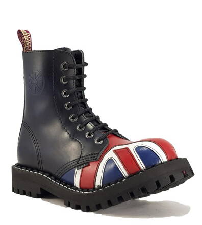 Steel Boots 8 Eyelets British Flag